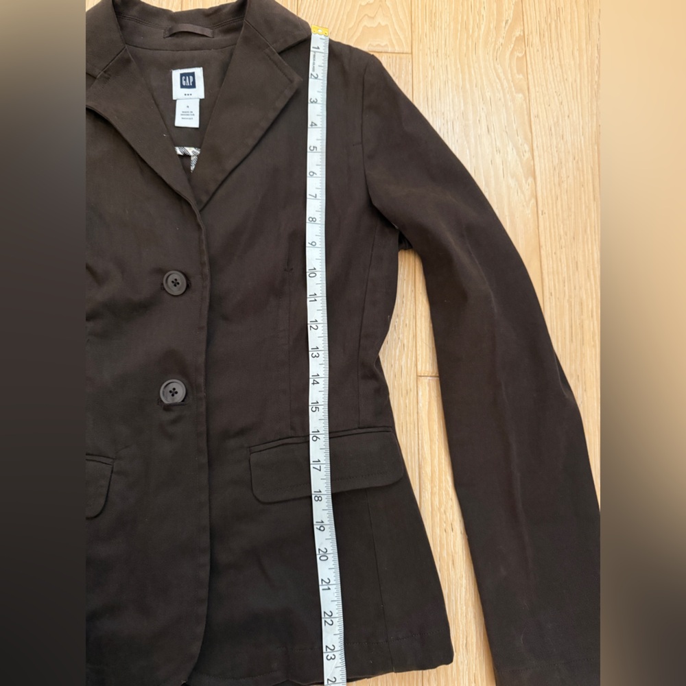 Womens Gap chocolate brown old money equestrian riding blazer‎ size 4 classic - Picture 5 of 7